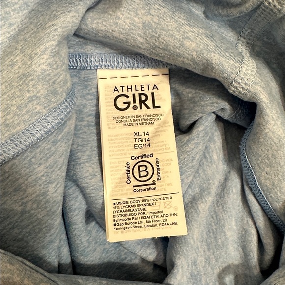 Athleta Girl High Rise Softluxe Chit Chat Flare Pant Bluebell Heather Size XL/14 - Picture 7 of 8